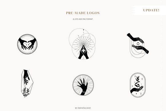 Hands & logos/ Logo templates bundle in Logo Templates - product preview 16