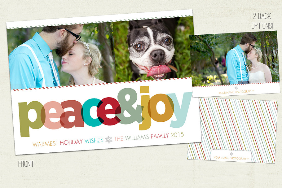 Peace & Joy Holiday Photo Card