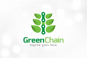 Green Chain Logo Template