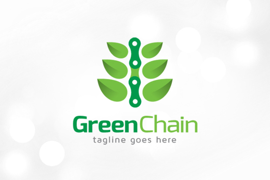 Green Chain Logo Template in Logo Templates - product preview 8