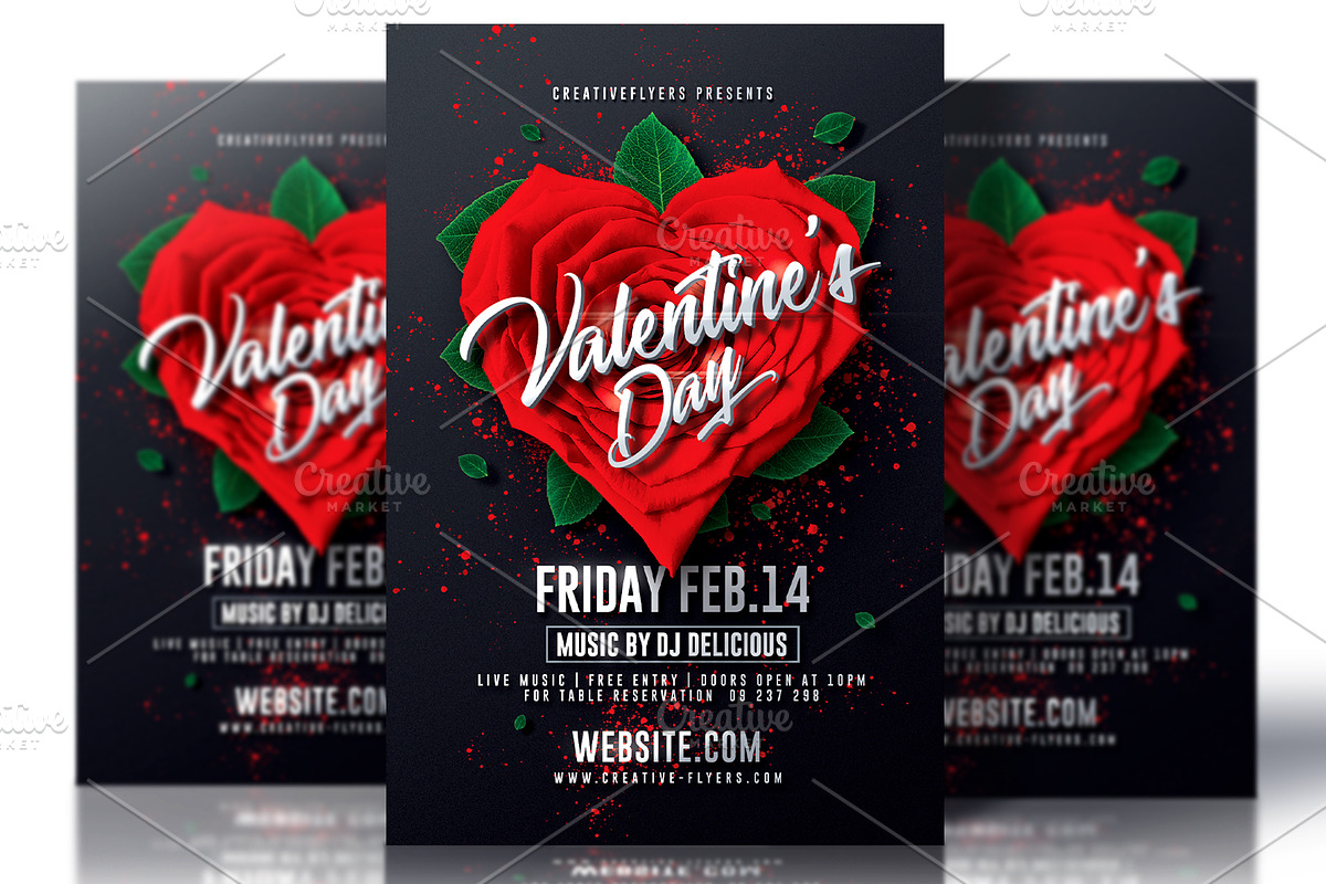 Valentine’s Day Invitation Flyer in Flyer Templates - product preview 8