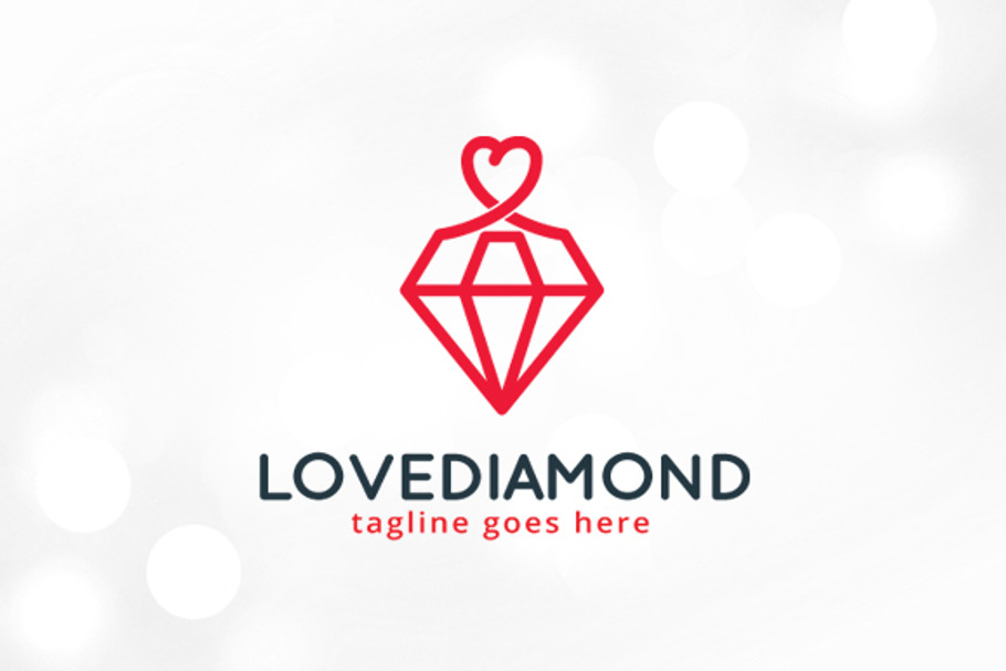 Love Diamond Logo Template in Logo Templates - product preview 8