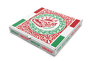 Vintage Pizza Box Label Layout