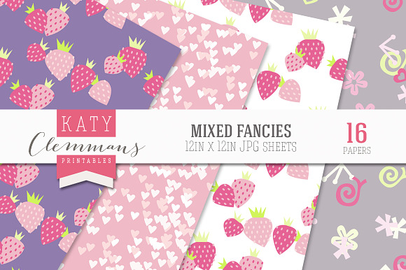 Mixed Fancies papers in Patterns - product preview 1