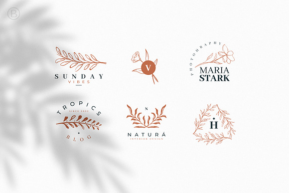30 Hand Drawn Botanical Logos in Logo Templates - product preview 7