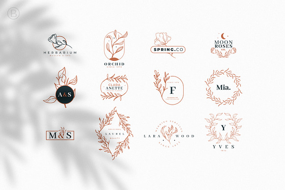 30 Hand Drawn Botanical Logos in Logo Templates - product preview 8