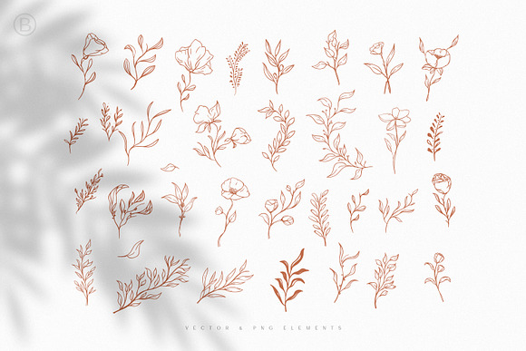 30 Hand Drawn Botanical Logos in Logo Templates - product preview 10
