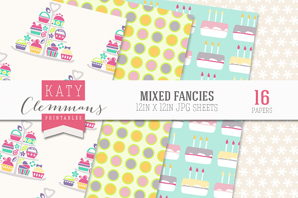 Mixed Fancies papers in Patterns - product preview 3