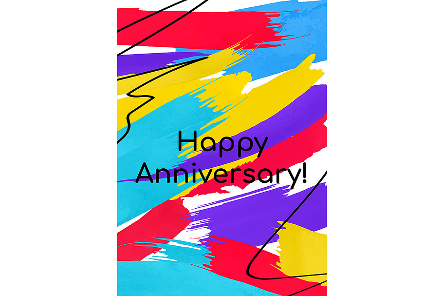 Happy anniversary postcard template in Brochure Templates - product preview 8