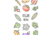 Vegan menu cover template