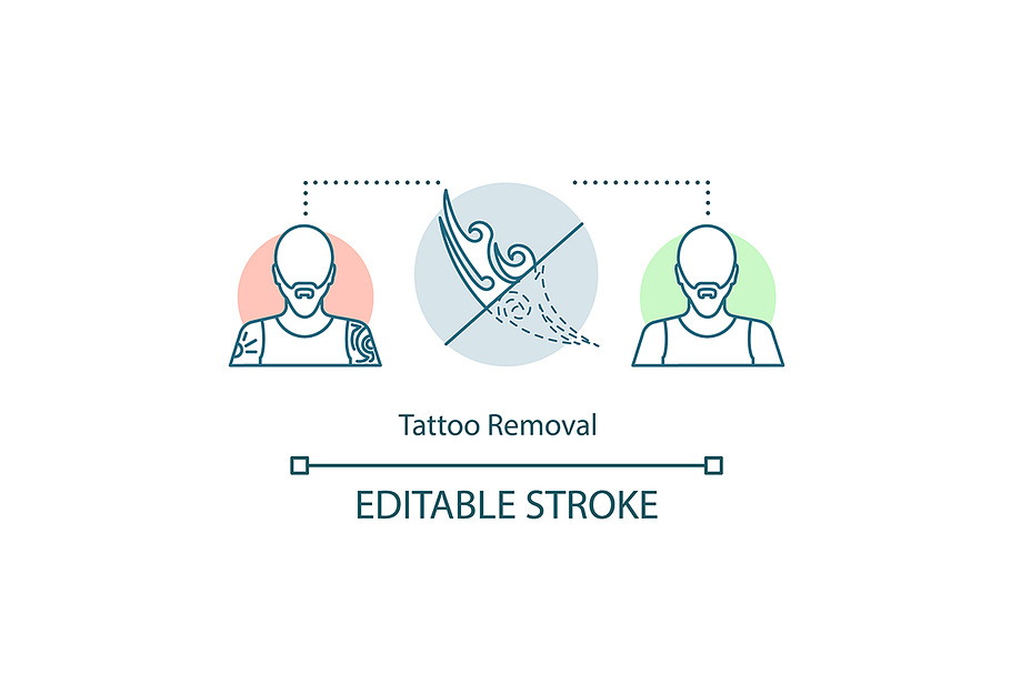 Tattoo removal concept icon