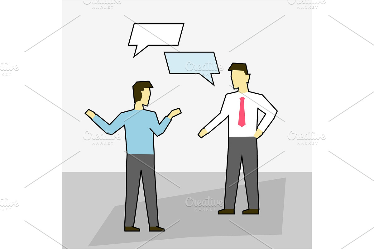 Businessman standing and discuss in Illustrations - product preview 8