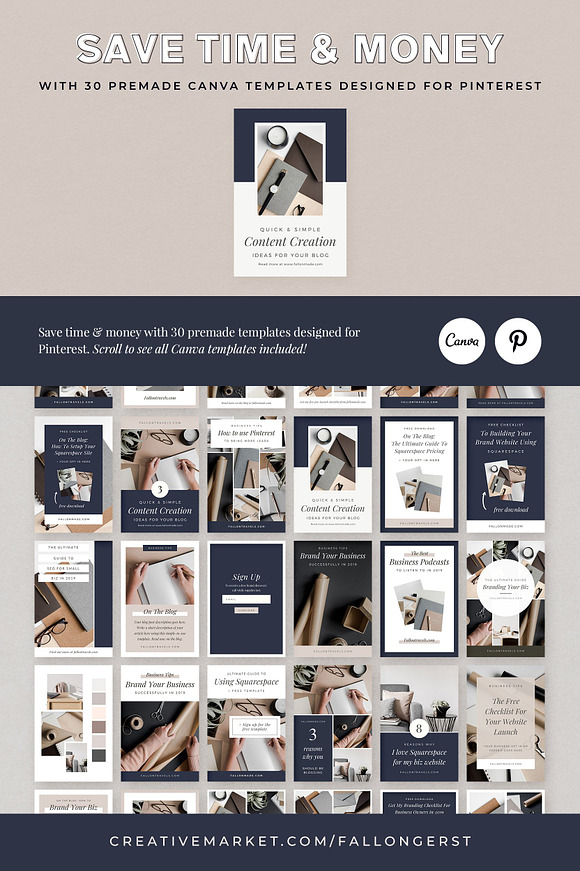 Pinterest Templates for Canva in Pinterest Templates - product preview 2