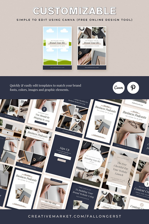 Pinterest Templates for Canva in Pinterest Templates - product preview 3