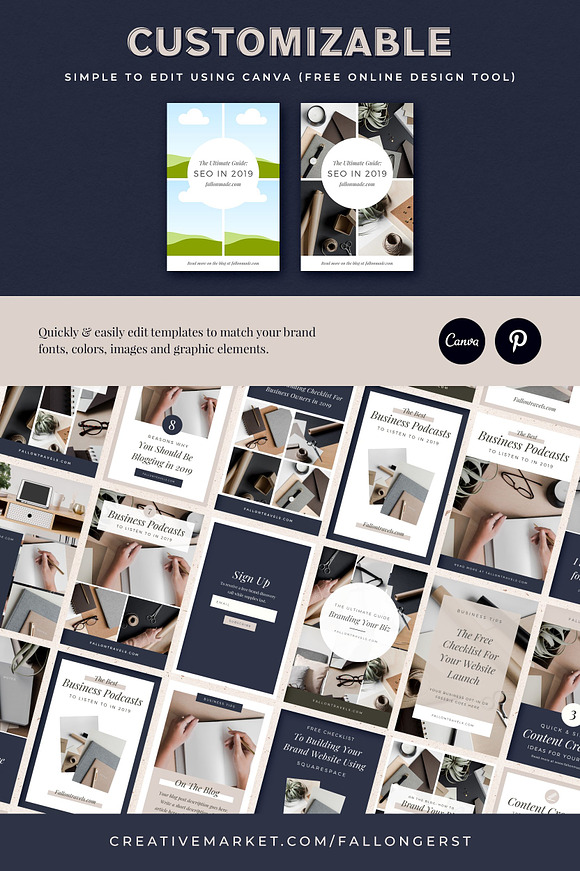 Pinterest Templates for Canva in Pinterest Templates - product preview 4