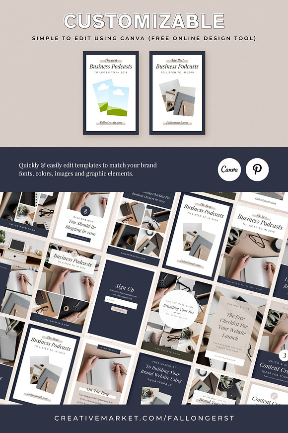 Pinterest Templates for Canva in Pinterest Templates - product preview 9