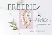 FREEBIE Floral Typography Free