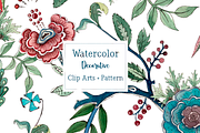 Watercolor Decorative Clip Arts