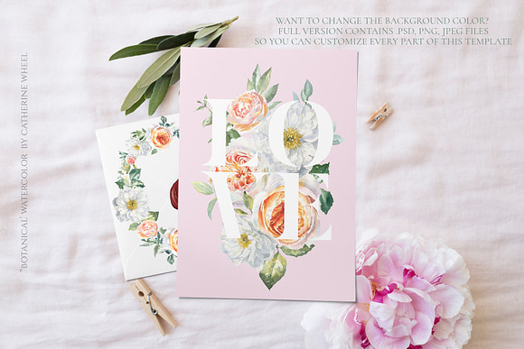 FREEBIE Floral Typography Free in Illustrations - product preview 3