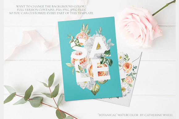 FREEBIE Floral Typography Free in Illustrations - product preview 4