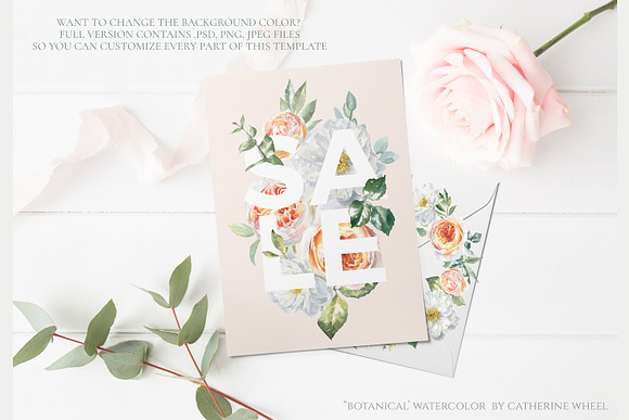 FREEBIE Floral Typography Free in Illustrations - product preview 6