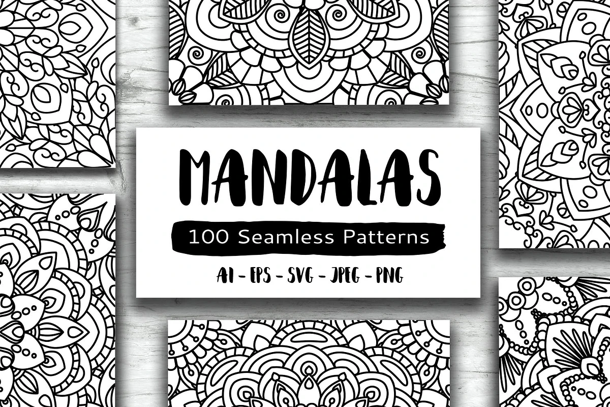 100 Mandalas Seamless Patterns in Patterns - product preview 8