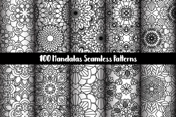 100 Mandalas Seamless Patterns in Patterns - product preview 10