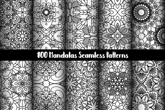 100 Mandalas Seamless Patterns in Patterns - product preview 11