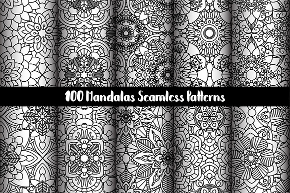 100 Mandalas Seamless Patterns in Patterns - product preview 14