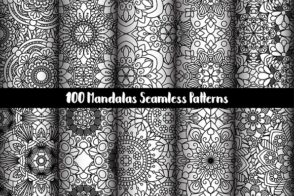 100 Mandalas Seamless Patterns in Patterns - product preview 15