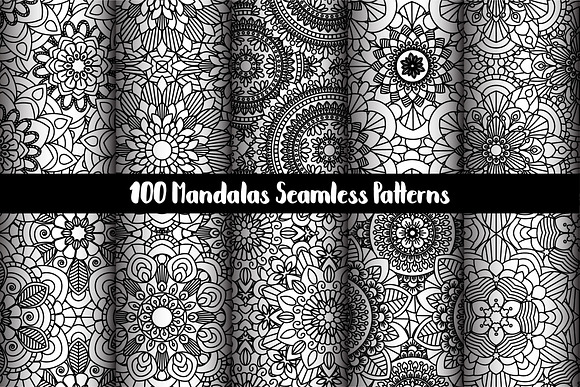 100 Mandalas Seamless Patterns in Patterns - product preview 16