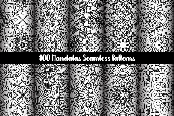 100 Mandalas Seamless Patterns in Patterns - product preview 17