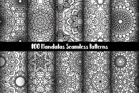 100 Mandalas Seamless Patterns in Patterns - product preview 18
