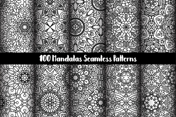 100 Mandalas Seamless Patterns in Patterns - product preview 19