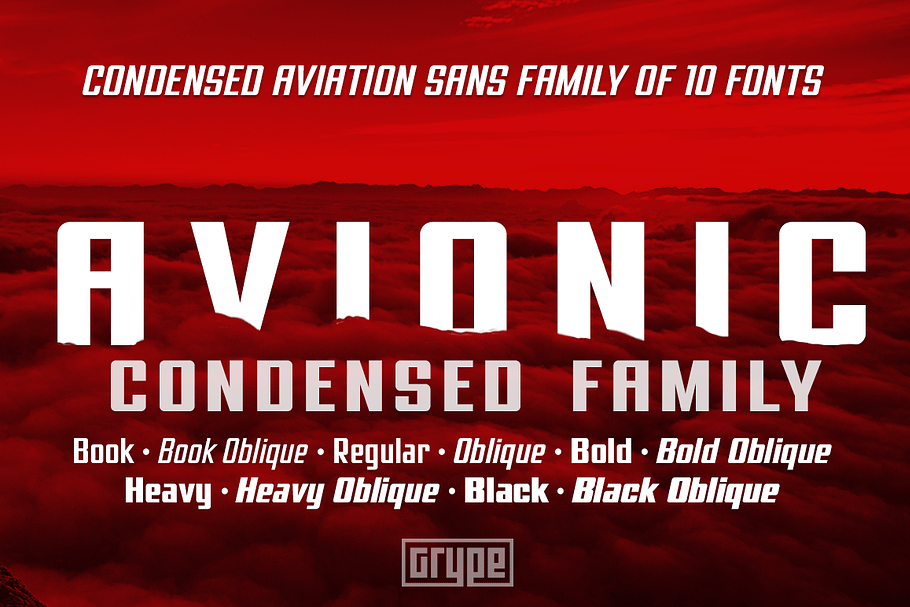 Avionic Condensed Family in Sans-Serif Fonts - product preview 8