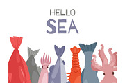 Seafood restaurant menu poster