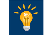 Creative idea in light bulb shape as