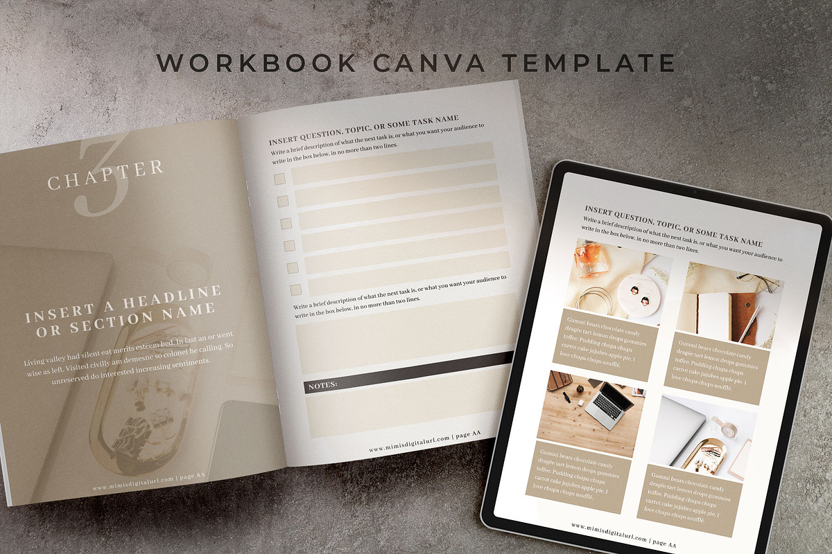 Workbook Canva Template | Mink in Magazine Templates - product preview 8