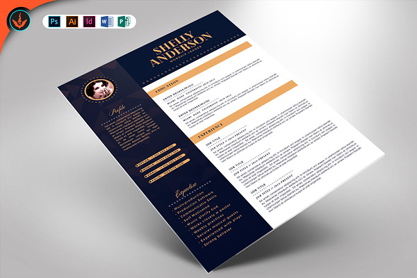 Art Deco 2 Page Resume Template