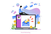 Square concept of Email Marketing in