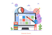 Square concept of calendar events in