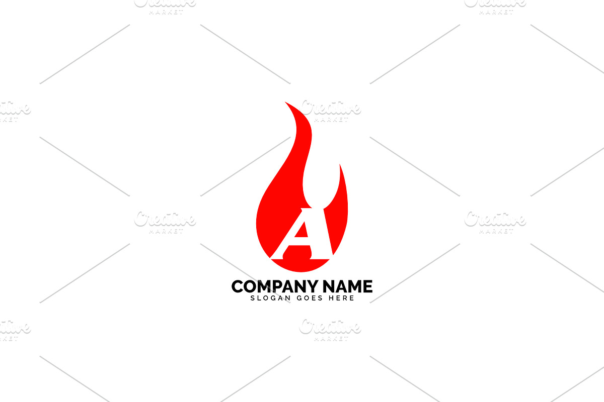 a letter flame logo in Logo Templates - product preview 8