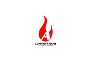 a letter flame logo