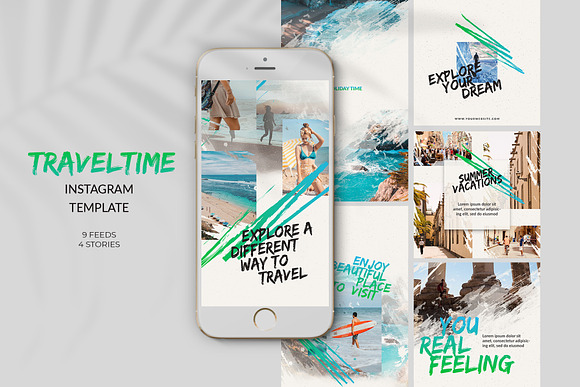 Travel Time Instagram Templates in Instagram Templates - product preview 2