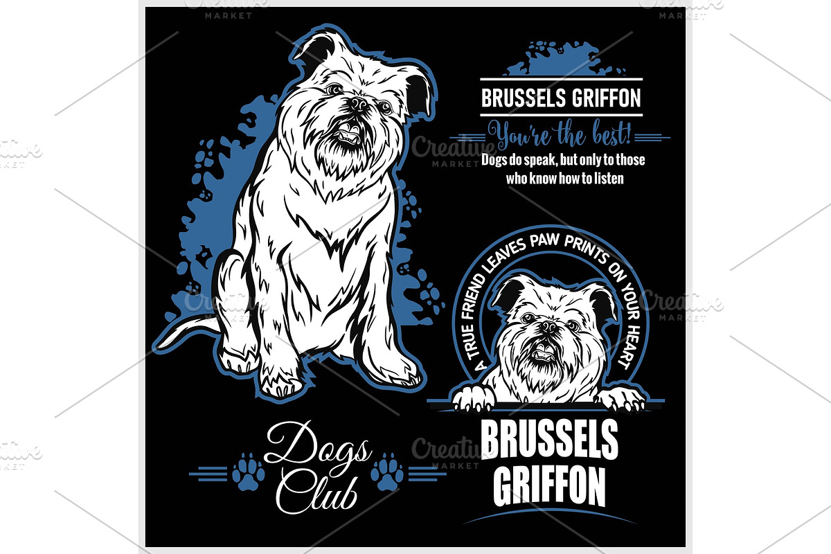 Brussels Griffon - vector set for t in Illustrations - product preview 8