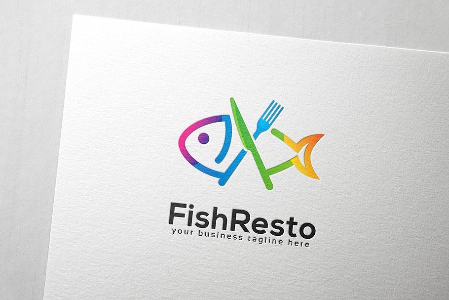 Fish Resto Logo in Logo Templates - product preview 8