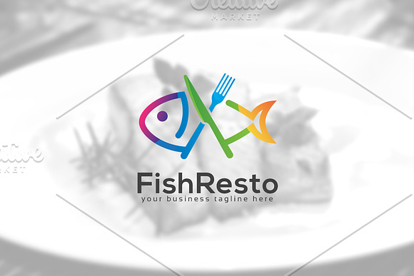 Fish Resto Logo in Logo Templates - product preview 2