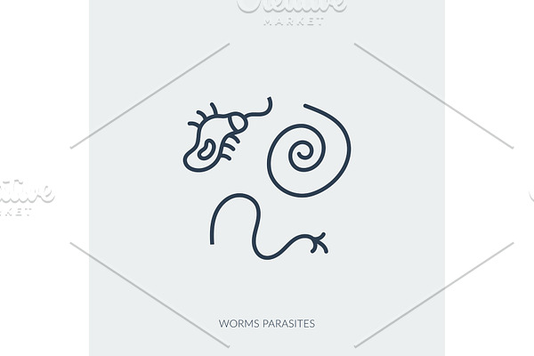 Vector outline icon of microbiology