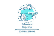 Behavioral targeting concept icon