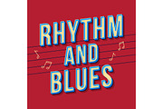 Rhythm and blues vintage lettering